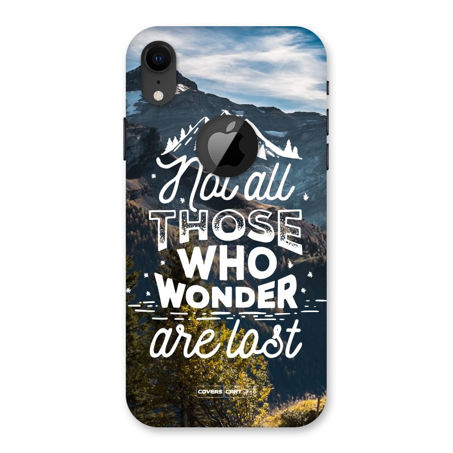 Wonder Lost Back Case for iPhone XR Logo Cut