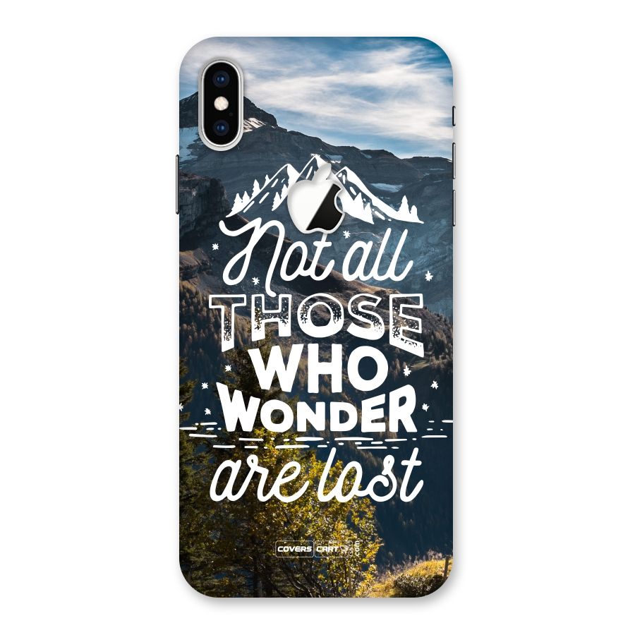 Wonder Lost Back Case for iPhone XS Max Apple Cut
