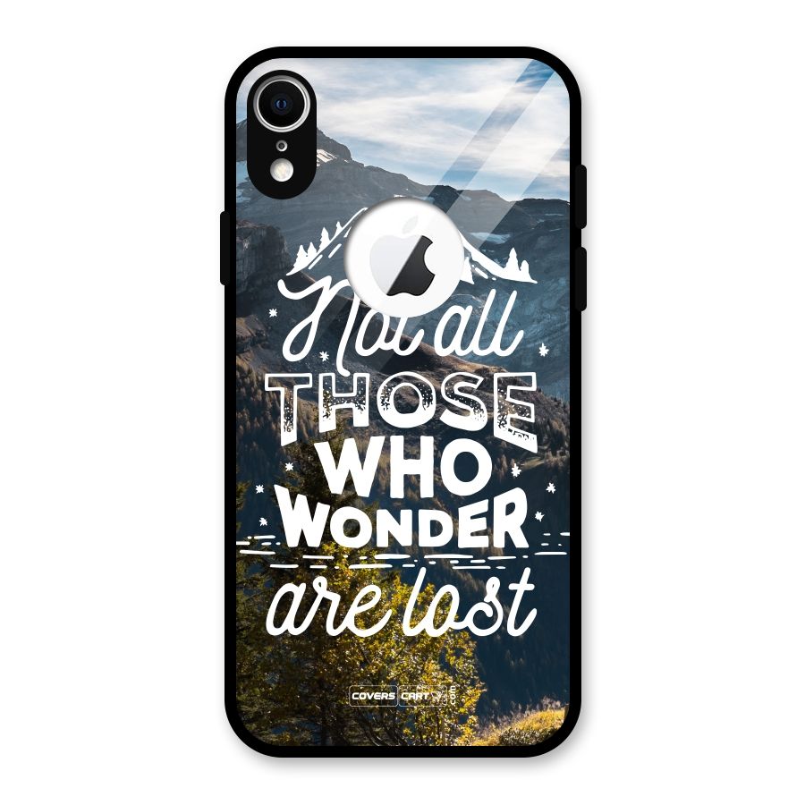 Wonder Lost Glass Back Case for iPhone XR Logo Cut