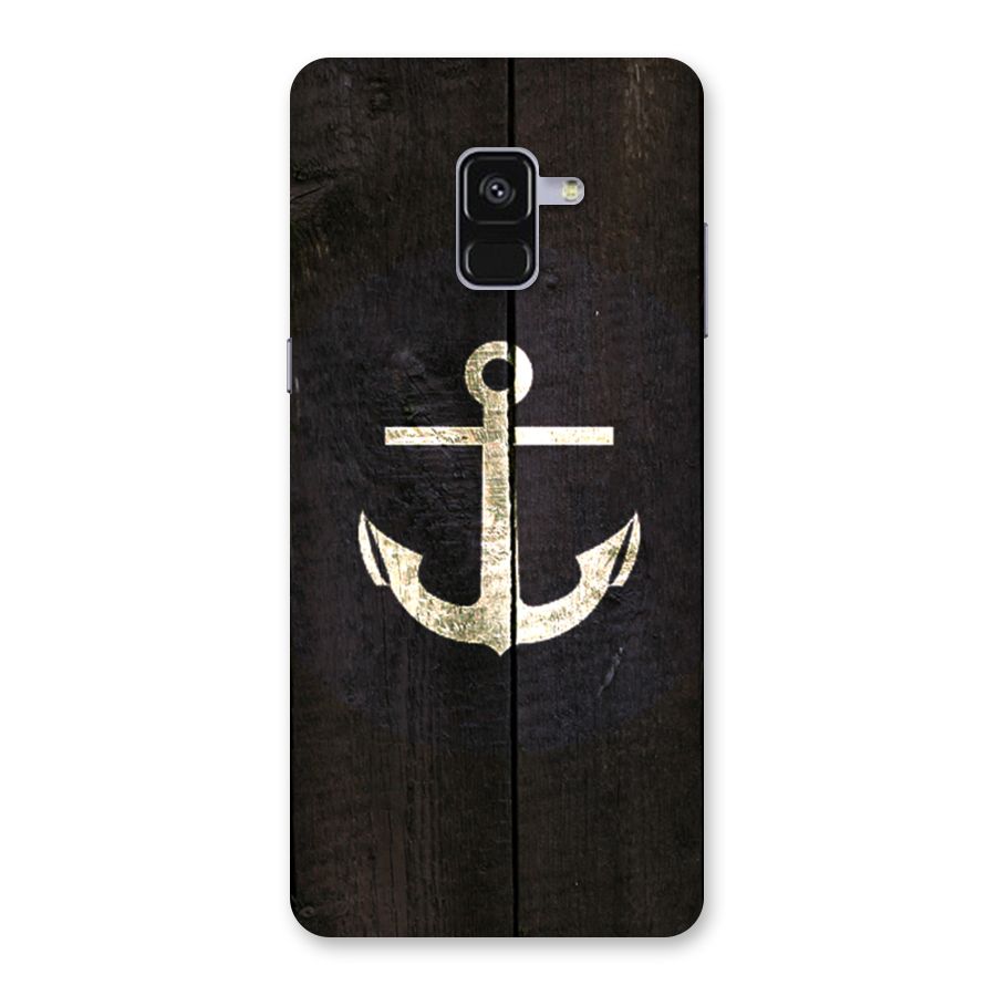 Wood Anchor Back Case for Galaxy A8 Plus