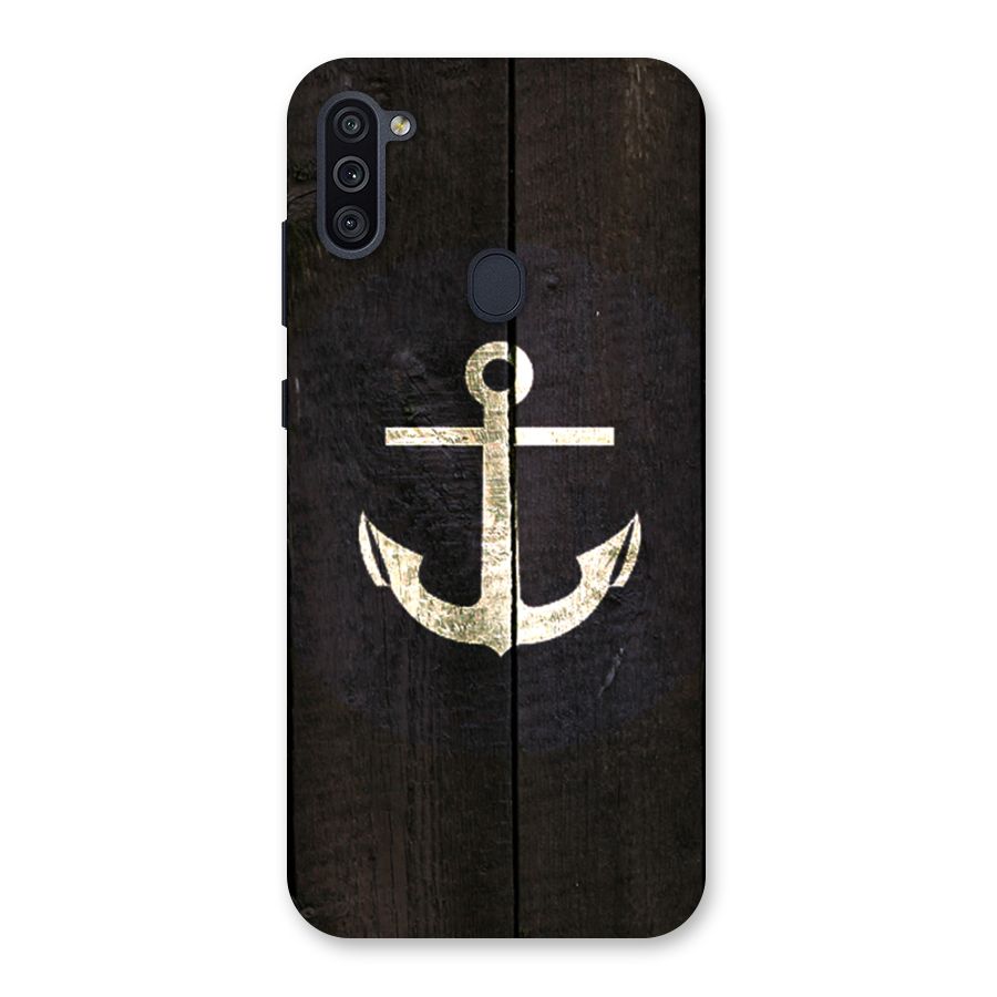 Wood Anchor Back Case for Galaxy M11