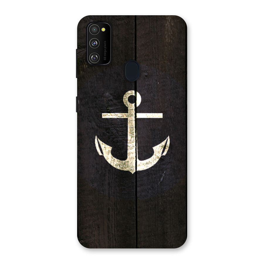 Wood Anchor Back Case for Galaxy M30s