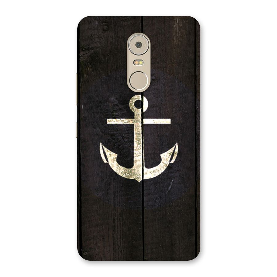 Wood Anchor Back Case for Lenovo K6 Note