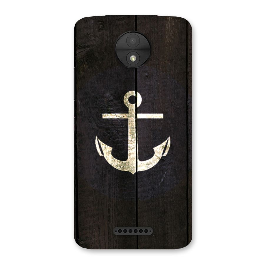Wood Anchor Back Case for Moto C