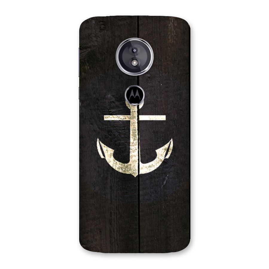 Wood Anchor Back Case for Moto E5