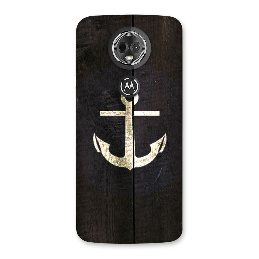 Wood Anchor Back Case for Moto E5 Plus