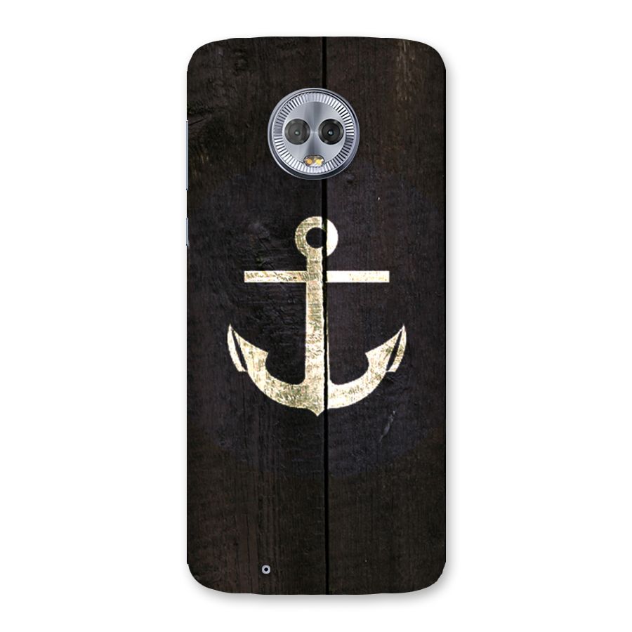 Wood Anchor Back Case for Moto G6