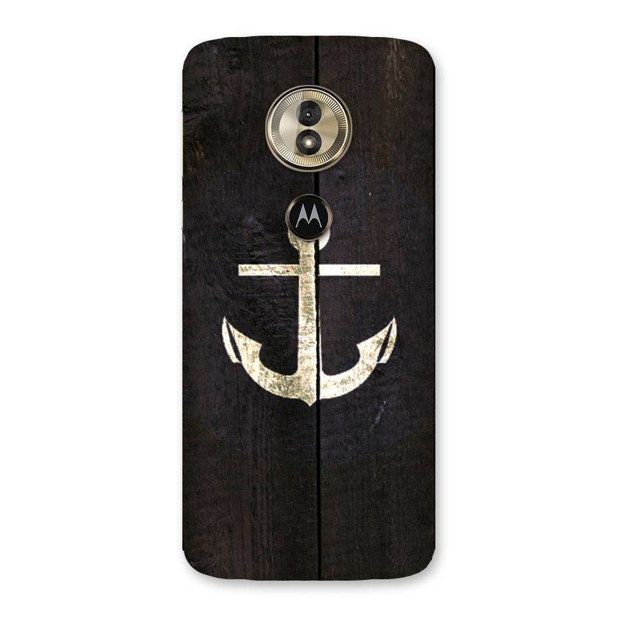 Wood Anchor Back Case for Moto G6 Play