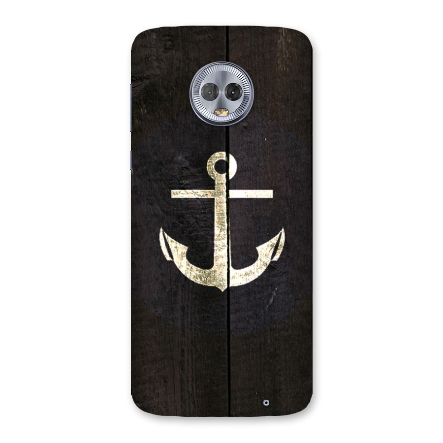 Wood Anchor Back Case for Moto G6 Plus