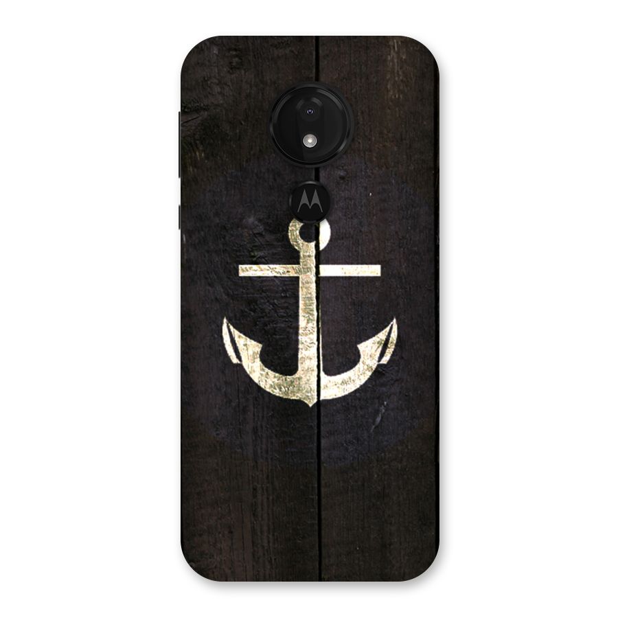 Wood Anchor Back Case for Moto G7 Power