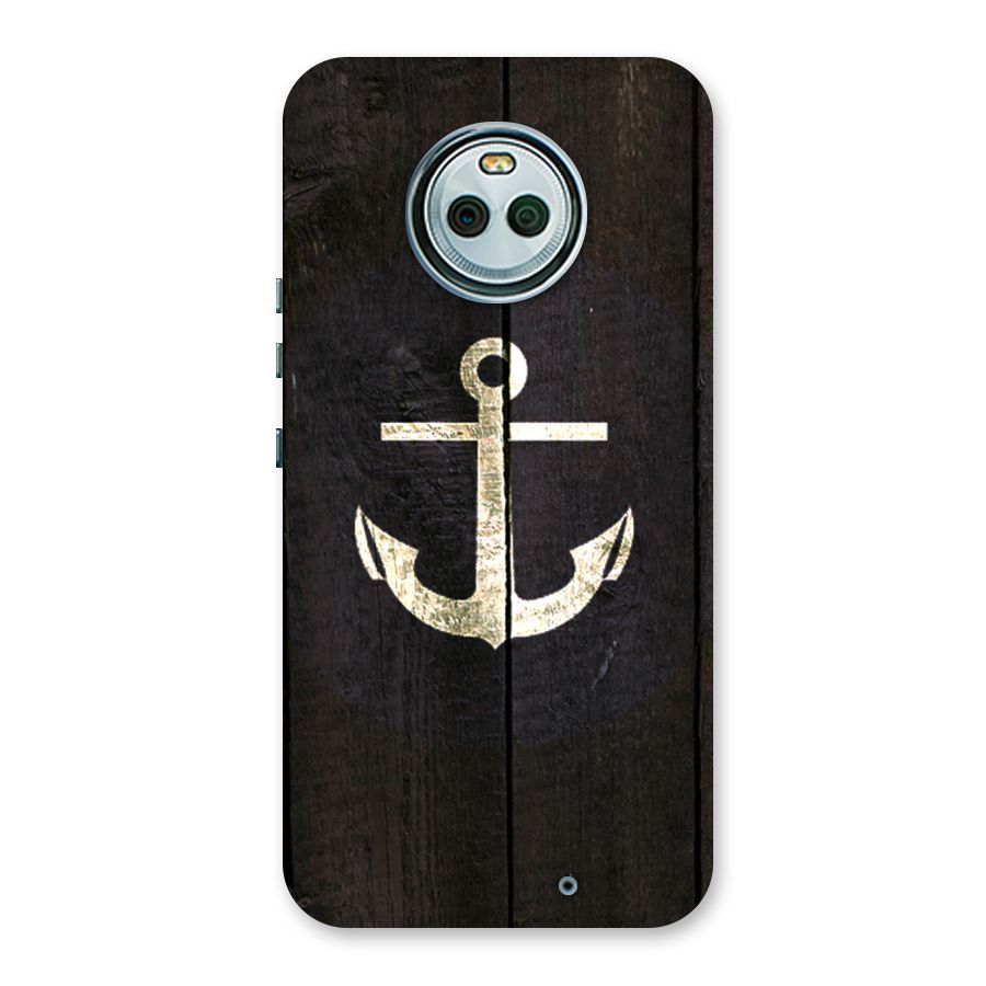 Wood Anchor Back Case for Moto X4
