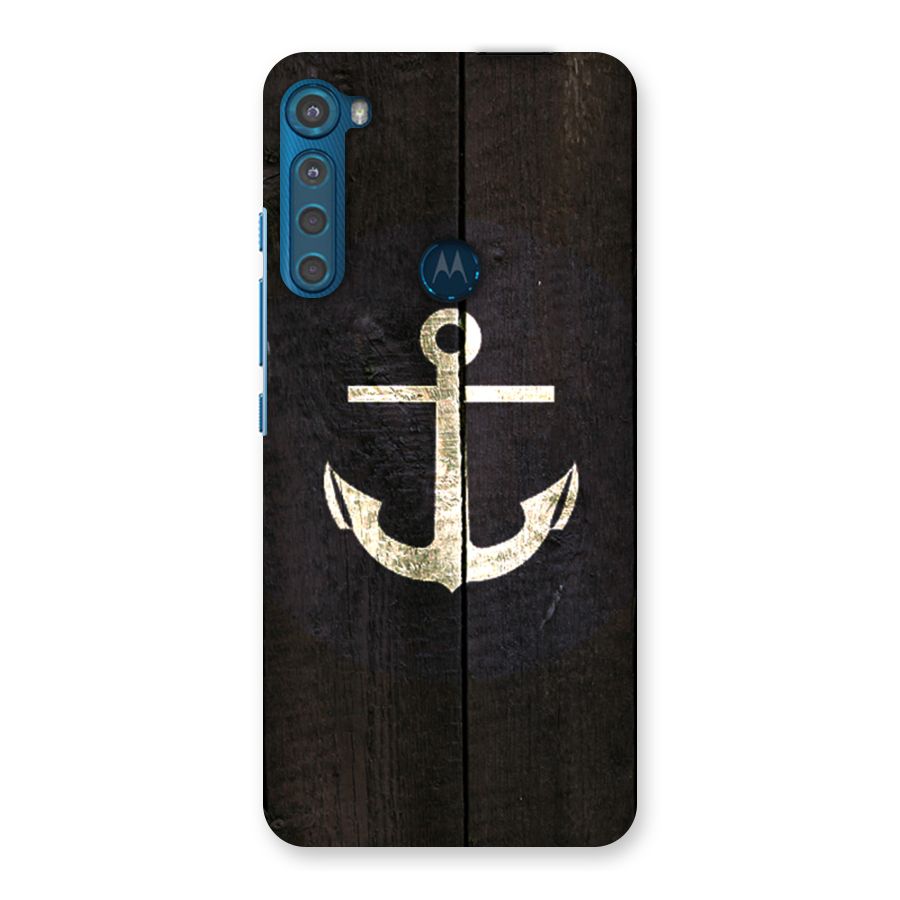 Wood Anchor Back Case for Motorola One Fusion Plus