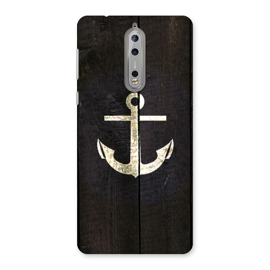 Wood Anchor Back Case for Nokia 8