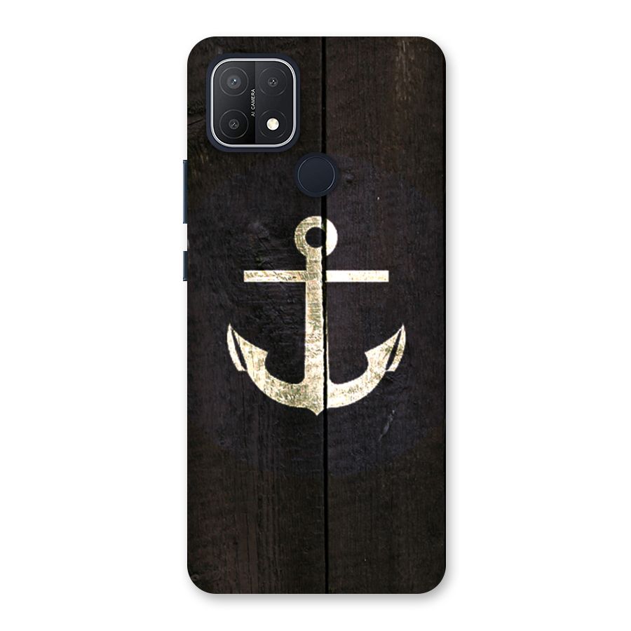 Wood Anchor Back Case for Oppo A15s