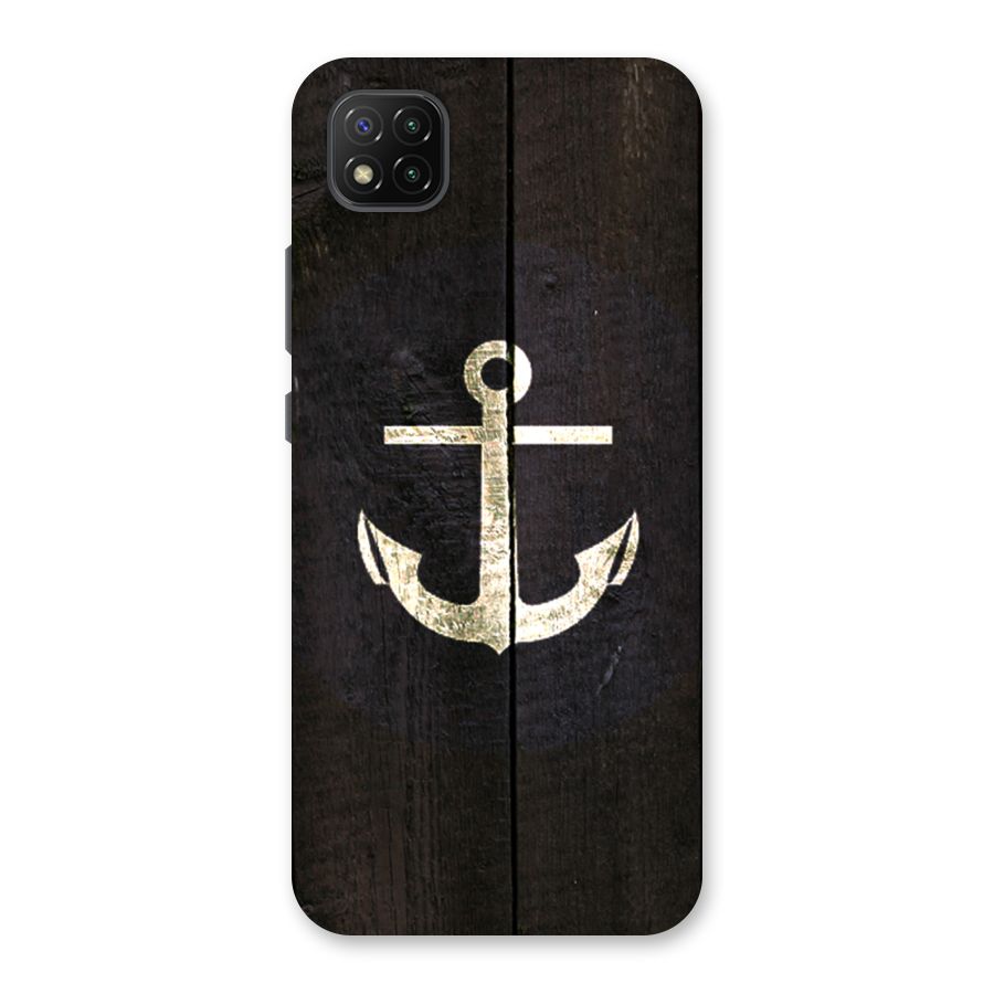 Wood Anchor Back Case for Poco C3