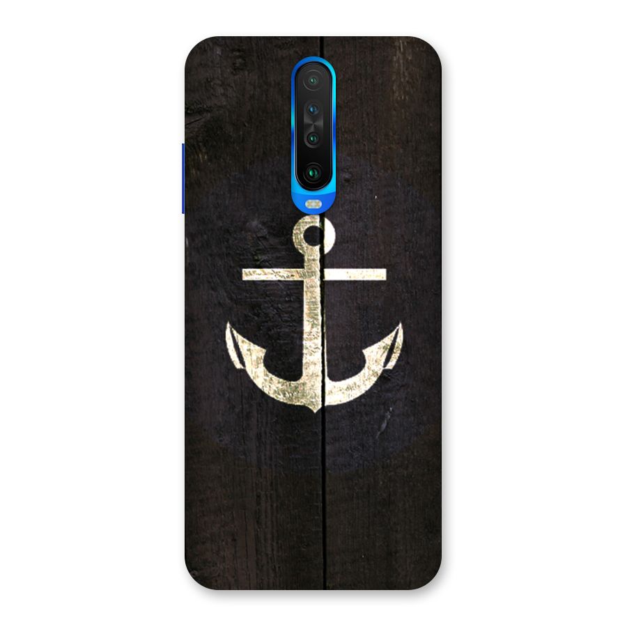 Wood Anchor Back Case for Poco X2