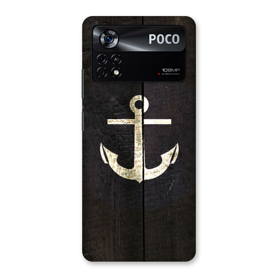 Wood Anchor Back Case for Poco X4 Pro 5G