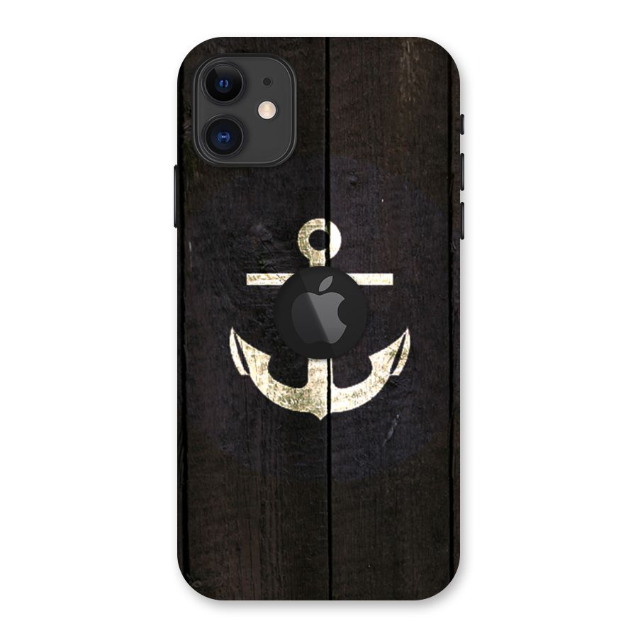 Wood Anchor Back Case for iPhone 11 Logo Cut