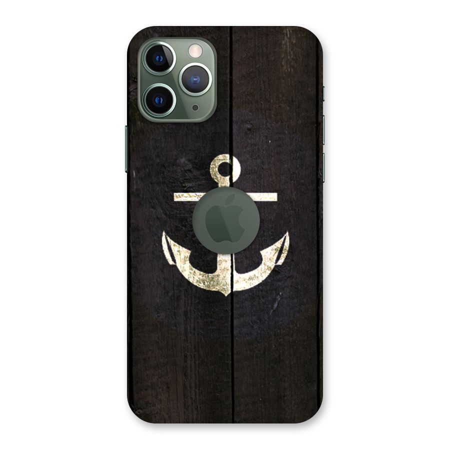 Wood Anchor Back Case for iPhone 11 Pro Logo  Cut