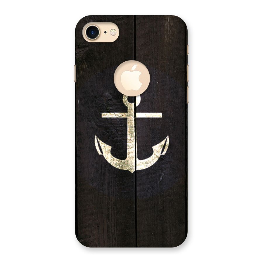 Wood Anchor Back Case for iPhone 8 Logo Cut