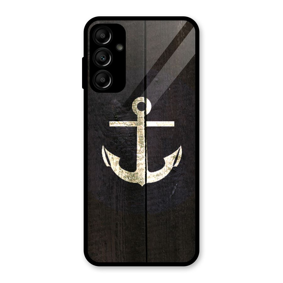 Wood Anchor Glass Back Case for Galaxy A14 5G