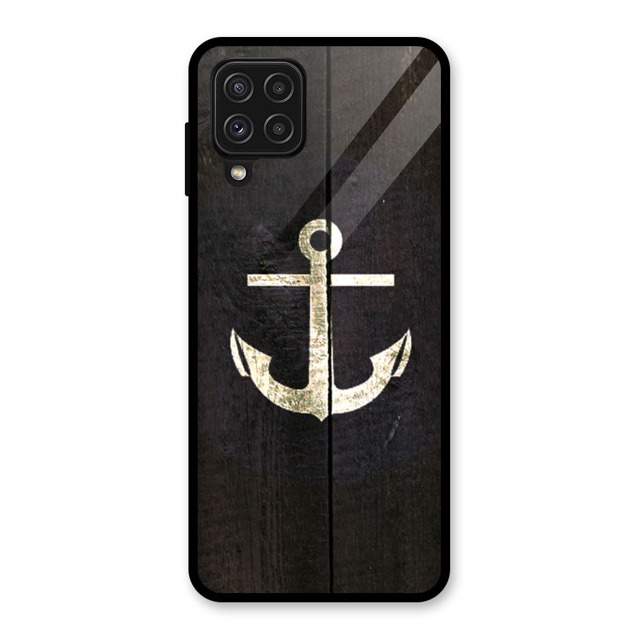Wood Anchor Glass Back Case for Galaxy A22 4G