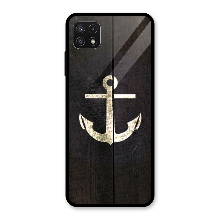 Wood Anchor Glass Back Case for Galaxy A22 5G