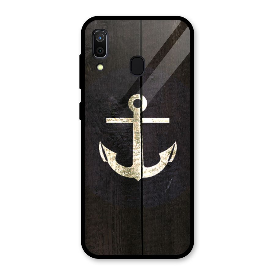 Wood Anchor Glass Back Case for Galaxy A30