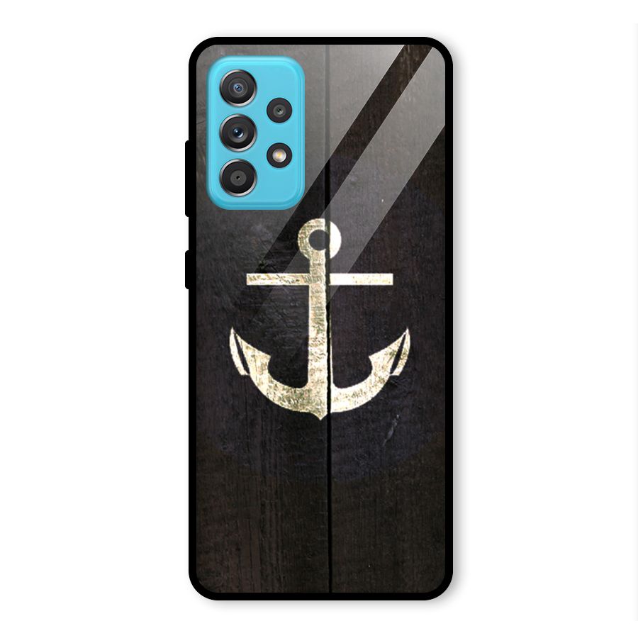 Wood Anchor Glass Back Case for Galaxy A52s 5G