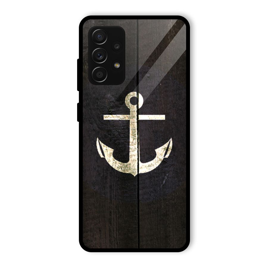 Wood Anchor Glass Back Case for Galaxy A53 5G