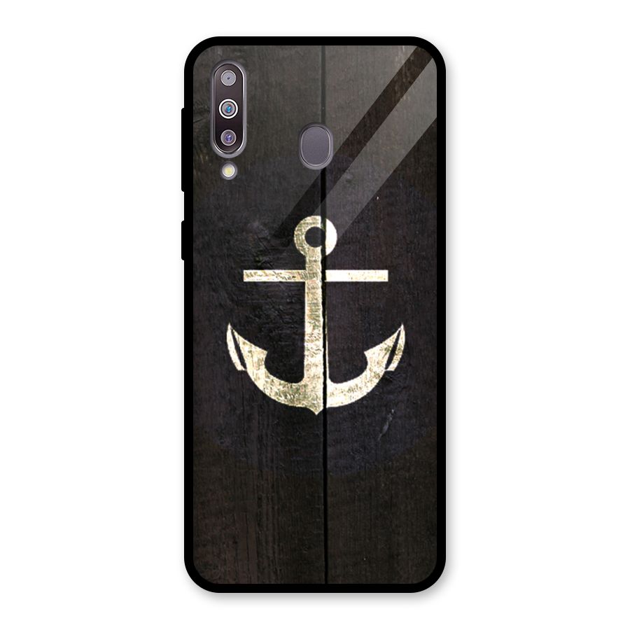 Wood Anchor Glass Back Case for Galaxy M30