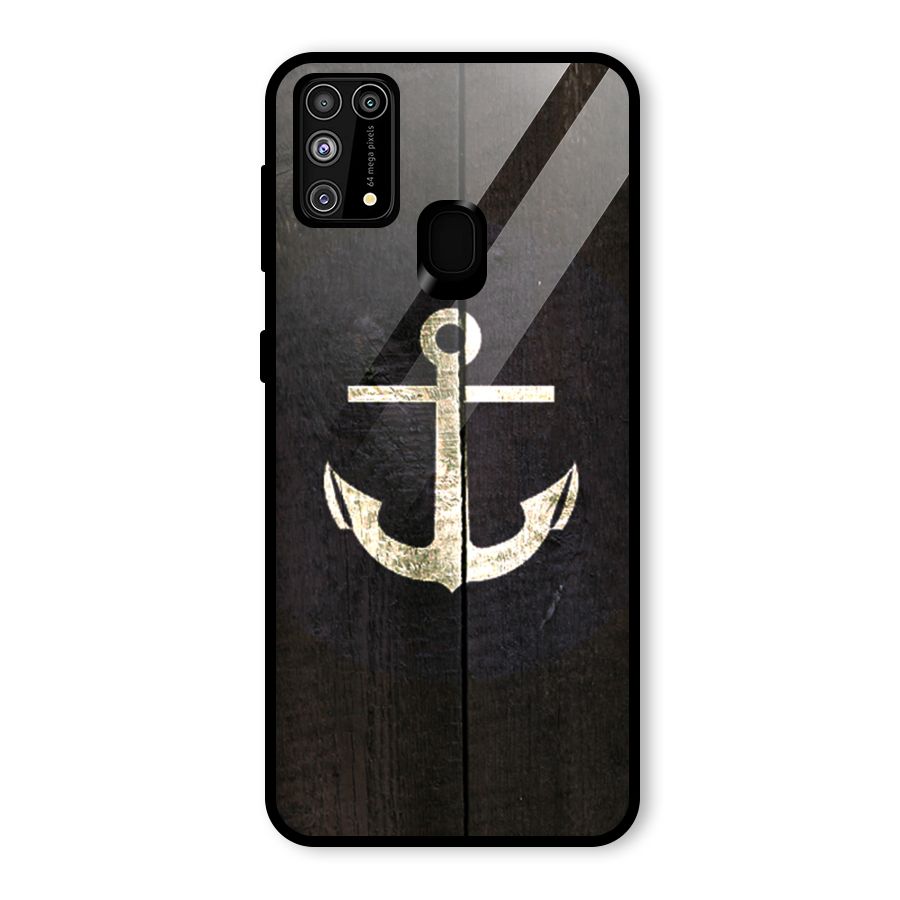 Wood Anchor Glass Back Case for Galaxy M31