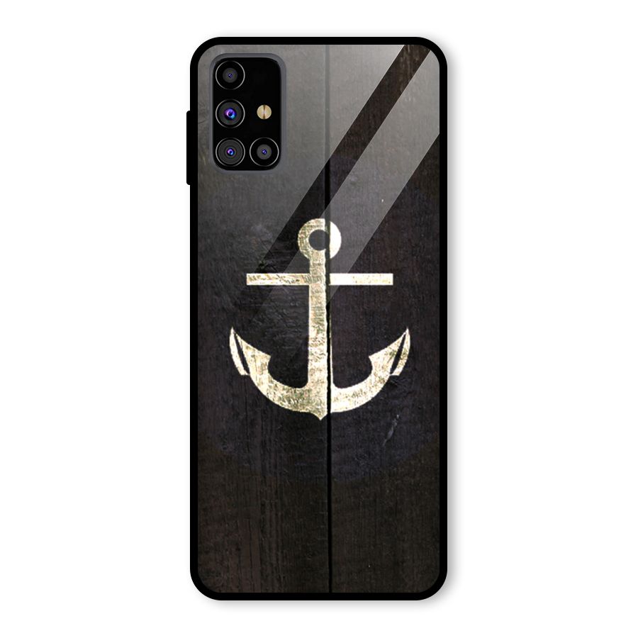 Wood Anchor Glass Back Case for Galaxy M31s