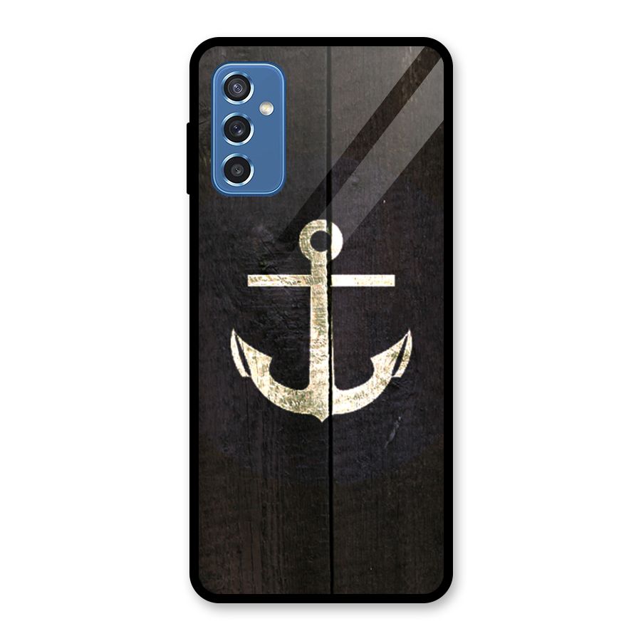 Wood Anchor Glass Back Case for Galaxy M52 5G