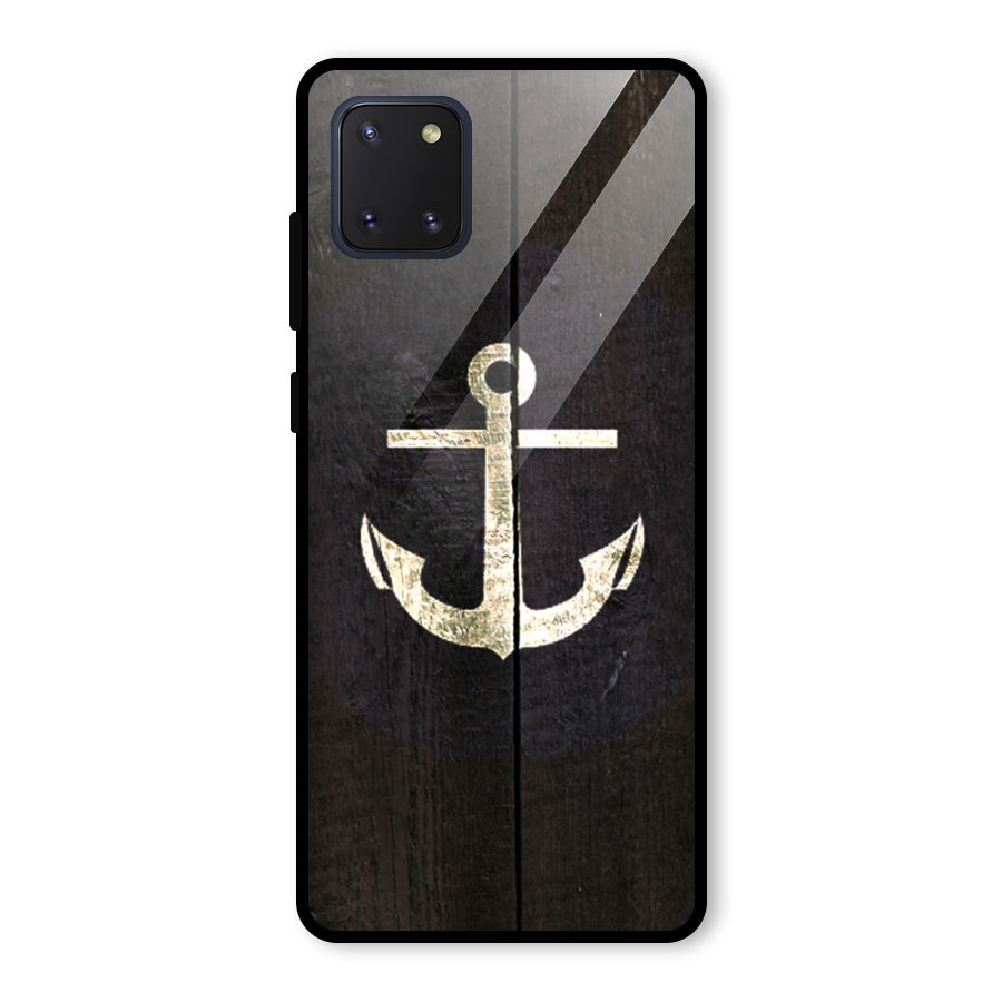 Wood Anchor Glass Back Case for Galaxy Note 10 Lite