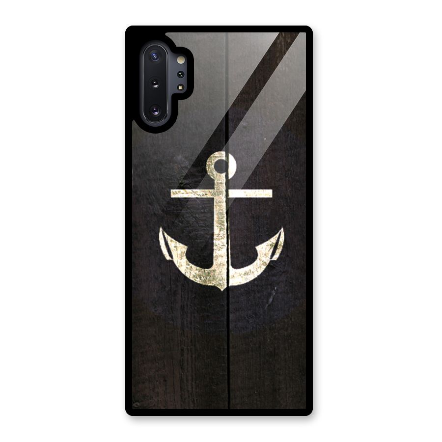 Wood Anchor Glass Back Case for Galaxy Note 10 Plus