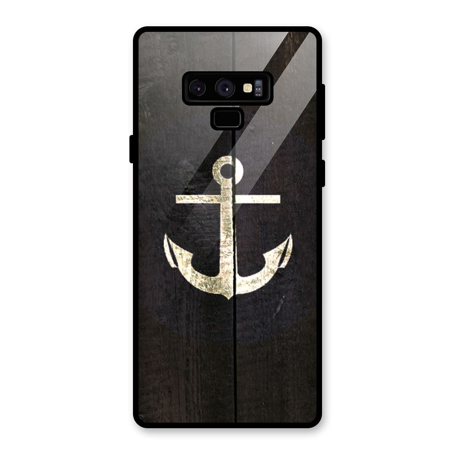 Wood Anchor Glass Back Case for Galaxy Note 9