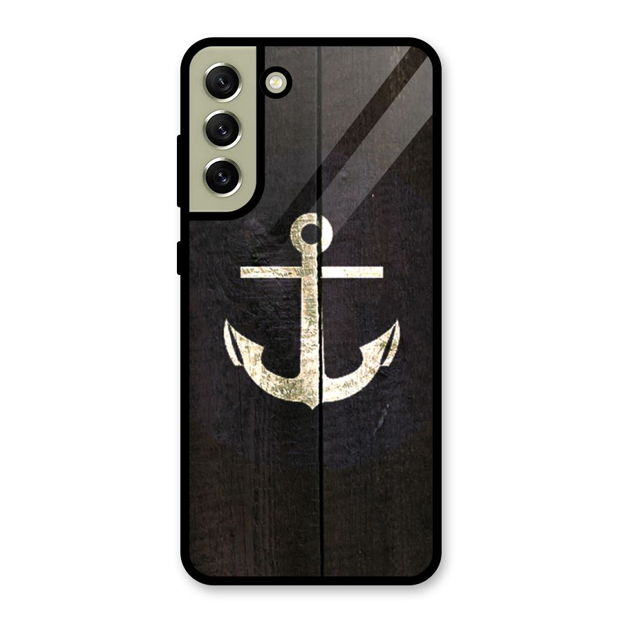 Wood Anchor Glass Back Case for Galaxy S21 FE 5G