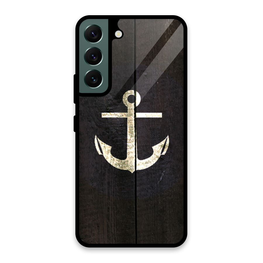 Wood Anchor Glass Back Case for Galaxy S22 5G