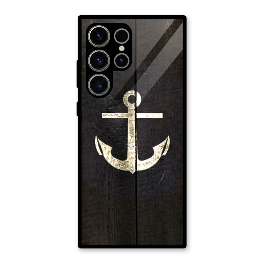 Wood Anchor Glass Back Case for Galaxy S23 Ultra