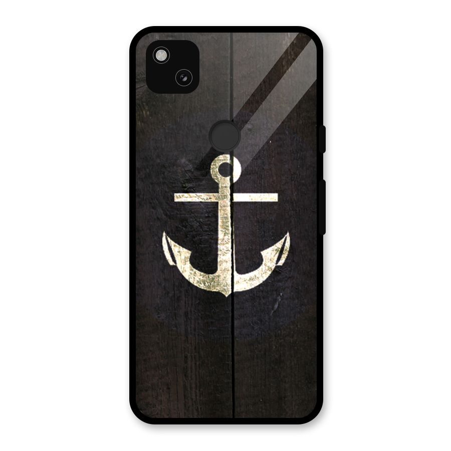 Wood Anchor Glass Back Case for Google Pixel 4a