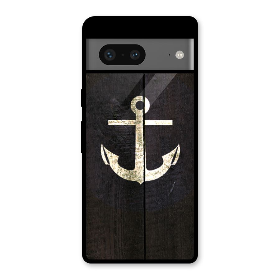 Wood Anchor Glass Back Case for Google Pixel 7