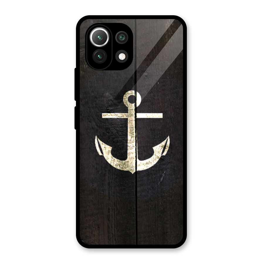 Wood Anchor Glass Back Case for Mi 11 Lite NE 5G