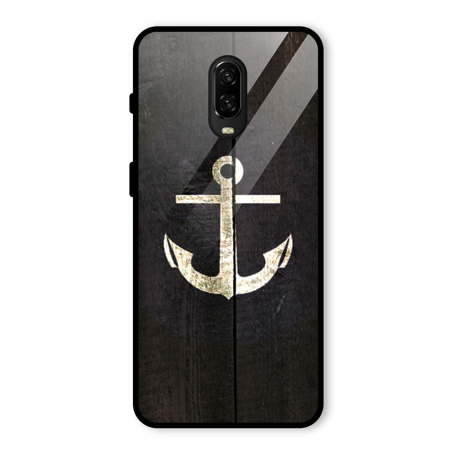 Wood Anchor Glass Back Case for OnePlus 6T