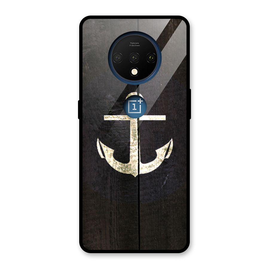 Wood Anchor Glass Back Case for OnePlus 7T