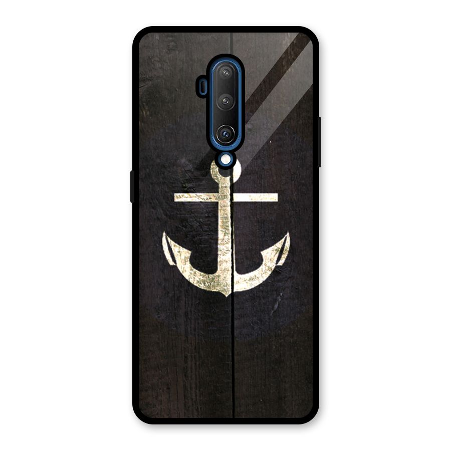 Wood Anchor Glass Back Case for OnePlus 7T Pro