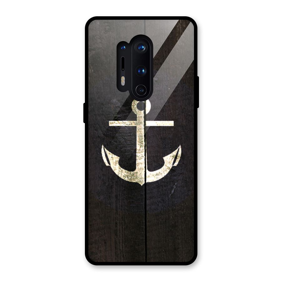Wood Anchor Glass Back Case for OnePlus 8 Pro
