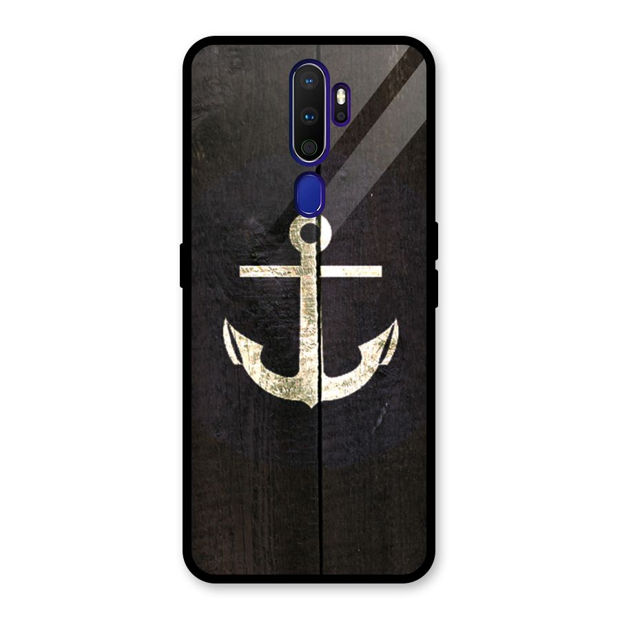 Wood Anchor Glass Back Case for Oppo A9 (2020)