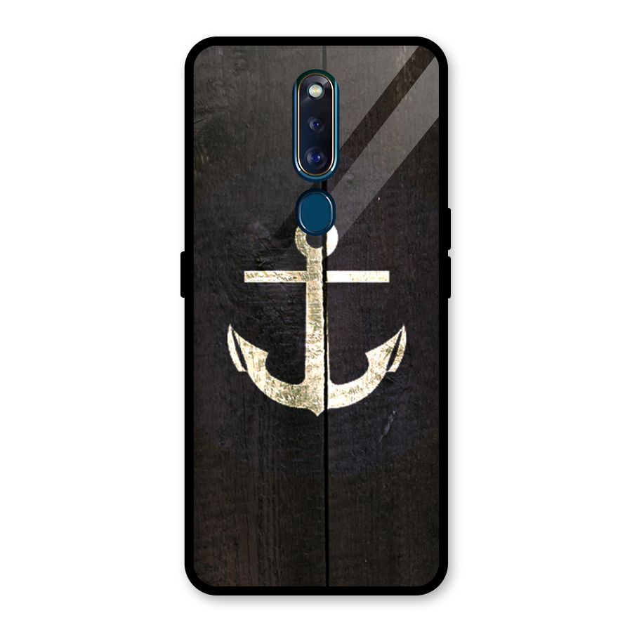 Wood Anchor Glass Back Case for Oppo F11 Pro