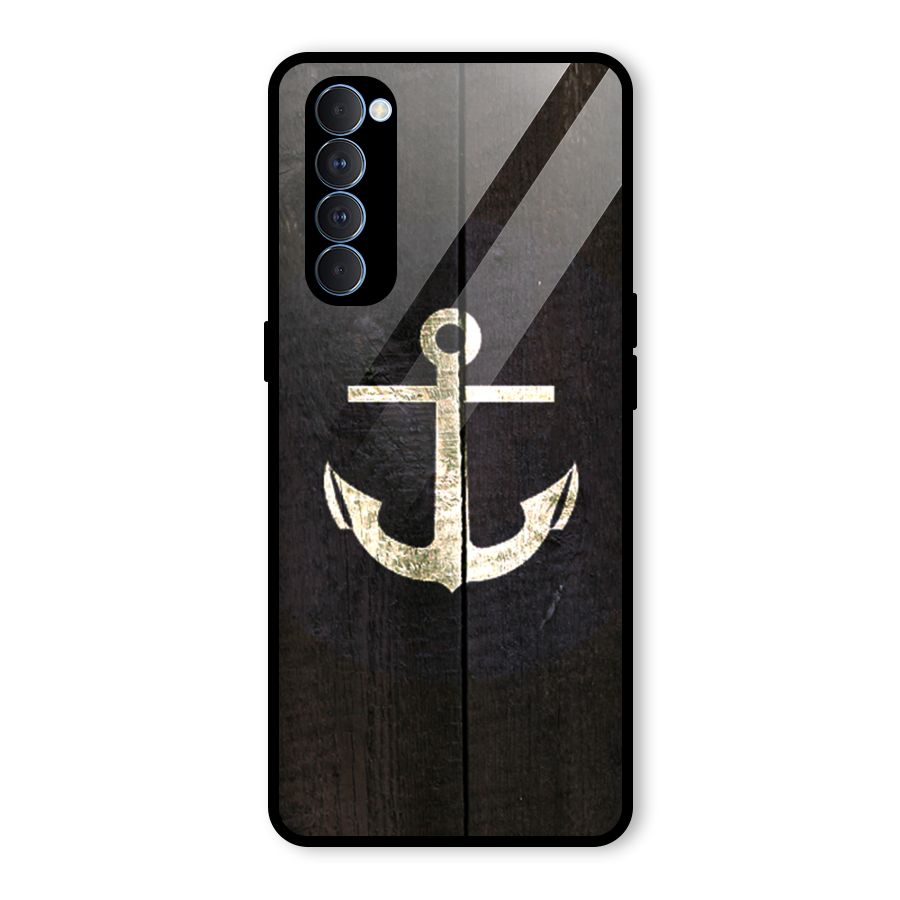 Wood Anchor Glass Back Case for Oppo Reno4 Pro